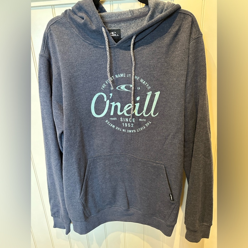 O’NEILL Boys Size Large Grey & Blue Hoodie